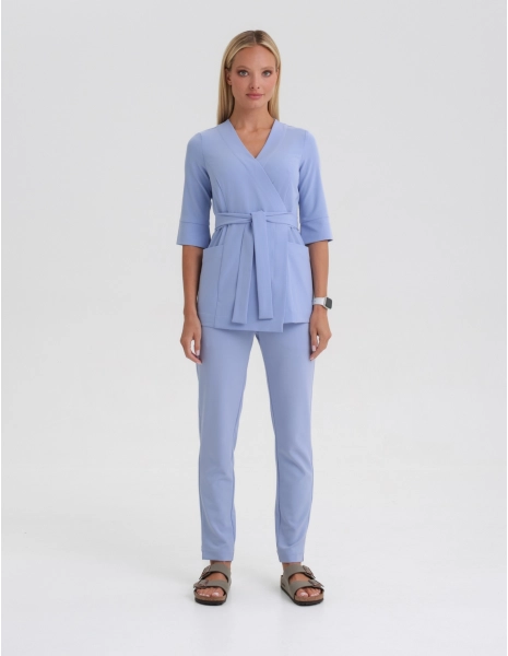 Spodnie Damskie Basic - CEIL BLUE