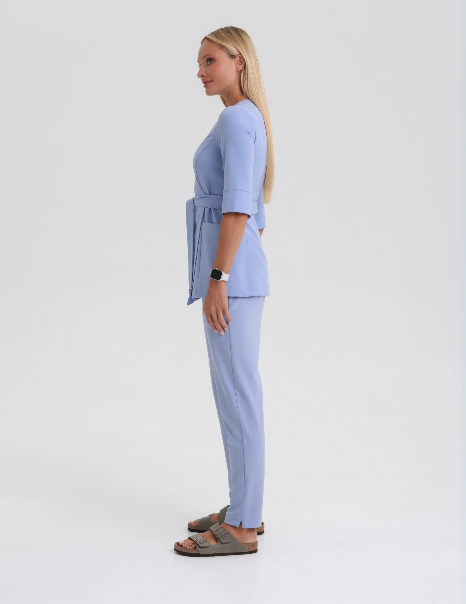 Spodnie Damskie Basic - CEIL BLUE