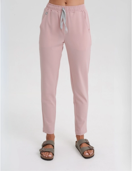 Spodnie damskie Basic - DUSTY ROSE