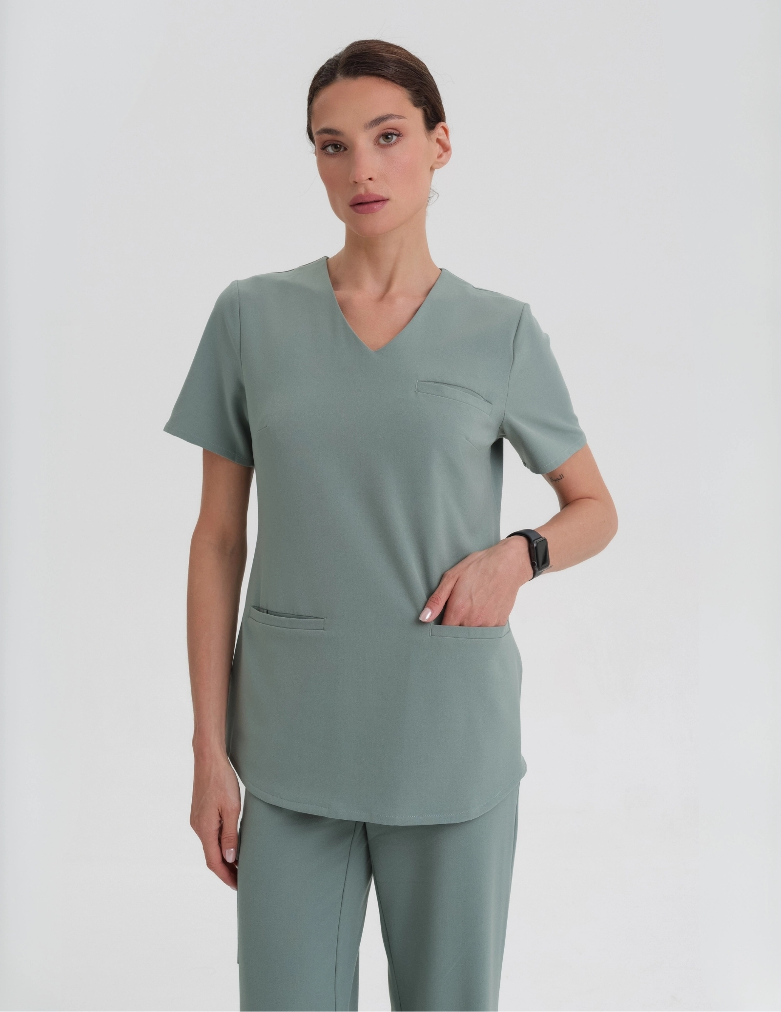 Bluza Medyczna Grace - DUSTY GREEN