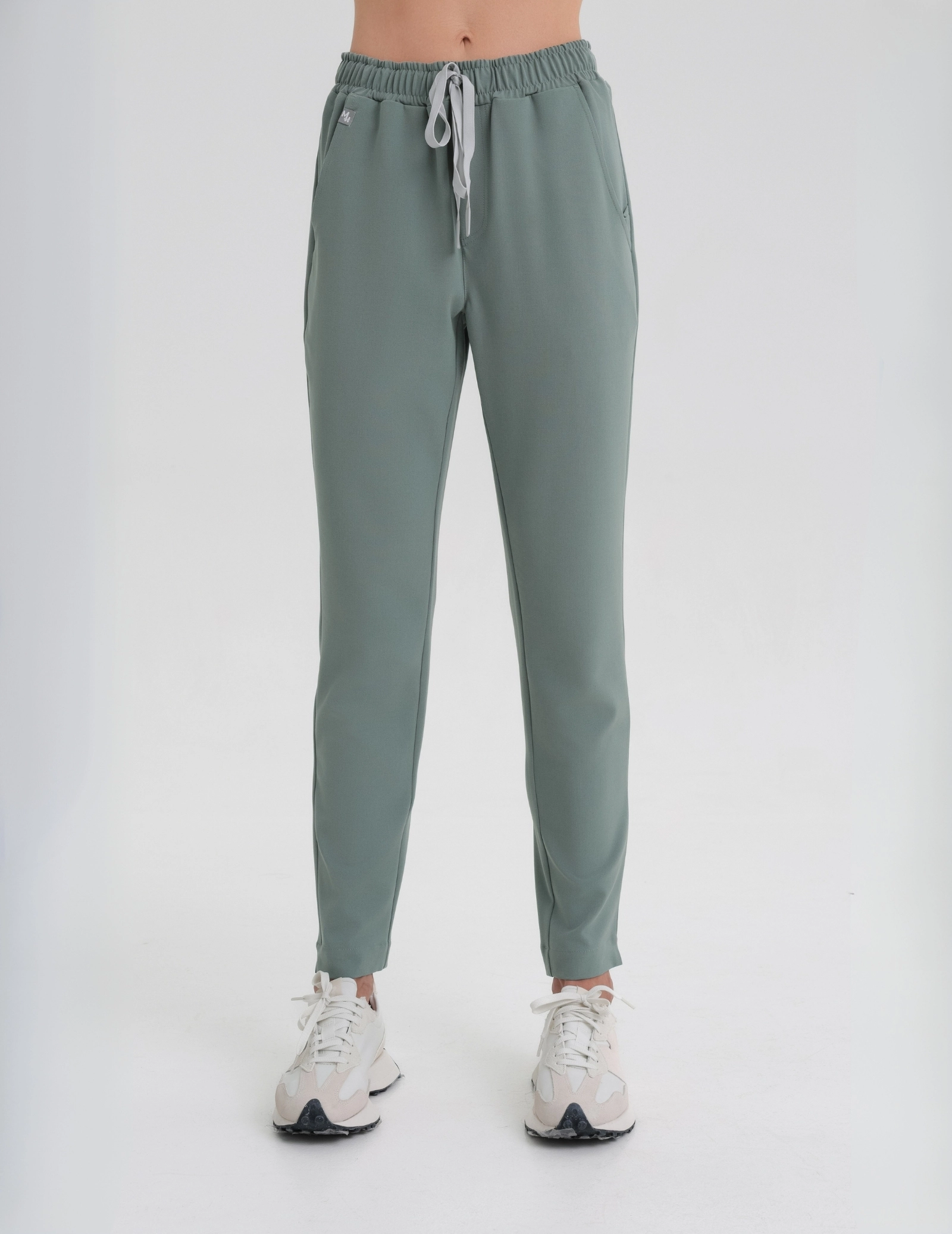 Spodnie Damskie Basic - DUSTY GREEN