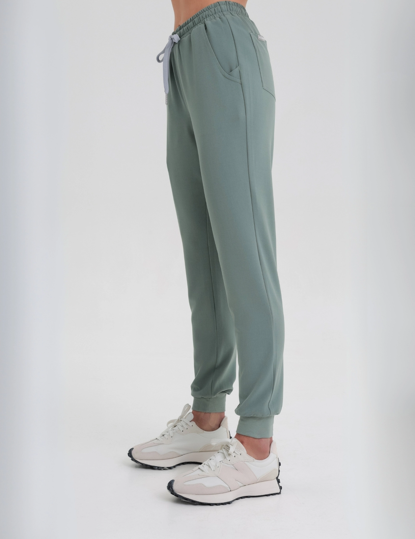 Spodnie Joggery Damskie - DUSTY GREEN