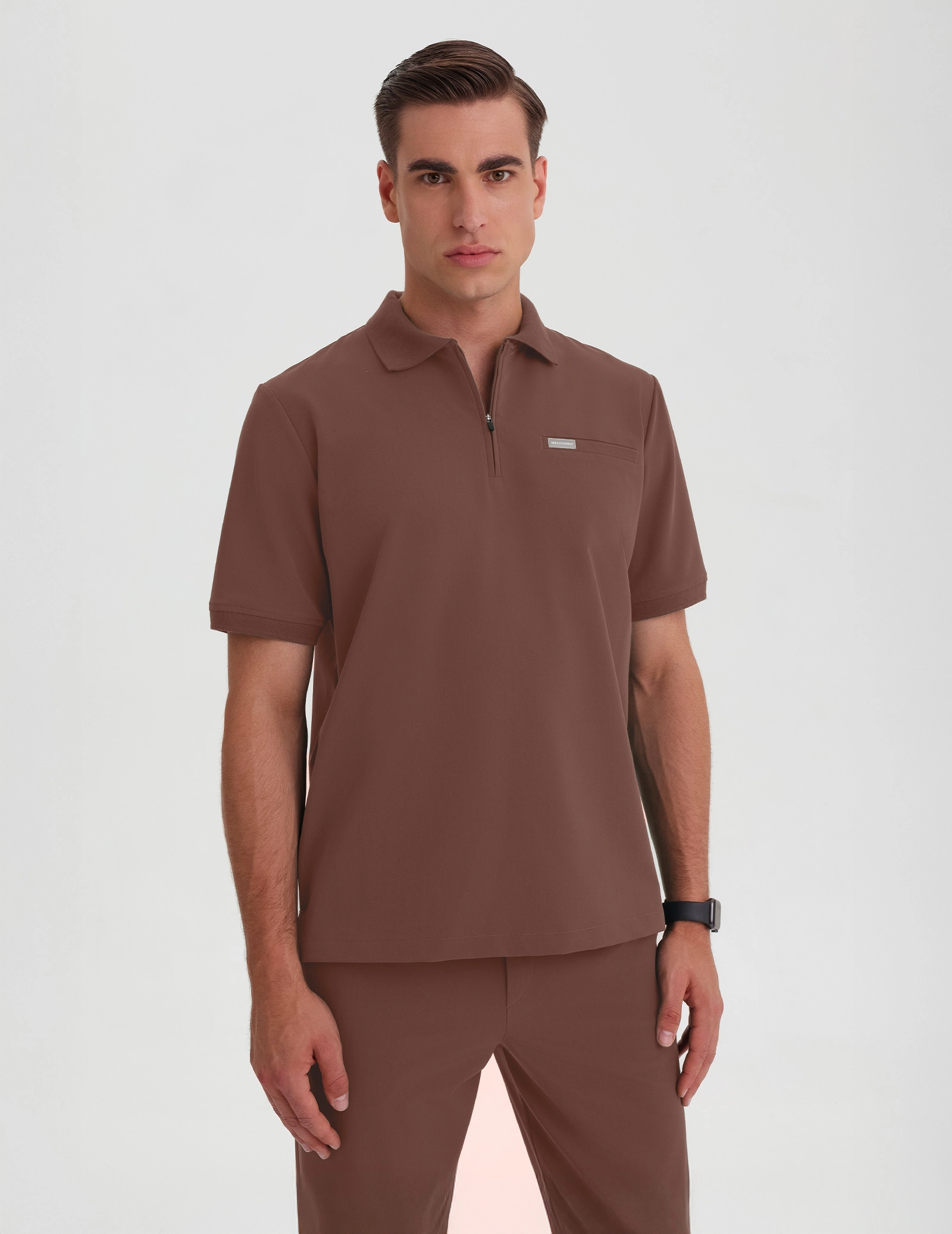 Bluza Medyczna Polo Męska - MILKY BROWN Bluza Medyczna Polo Męska - MILKY BROWN