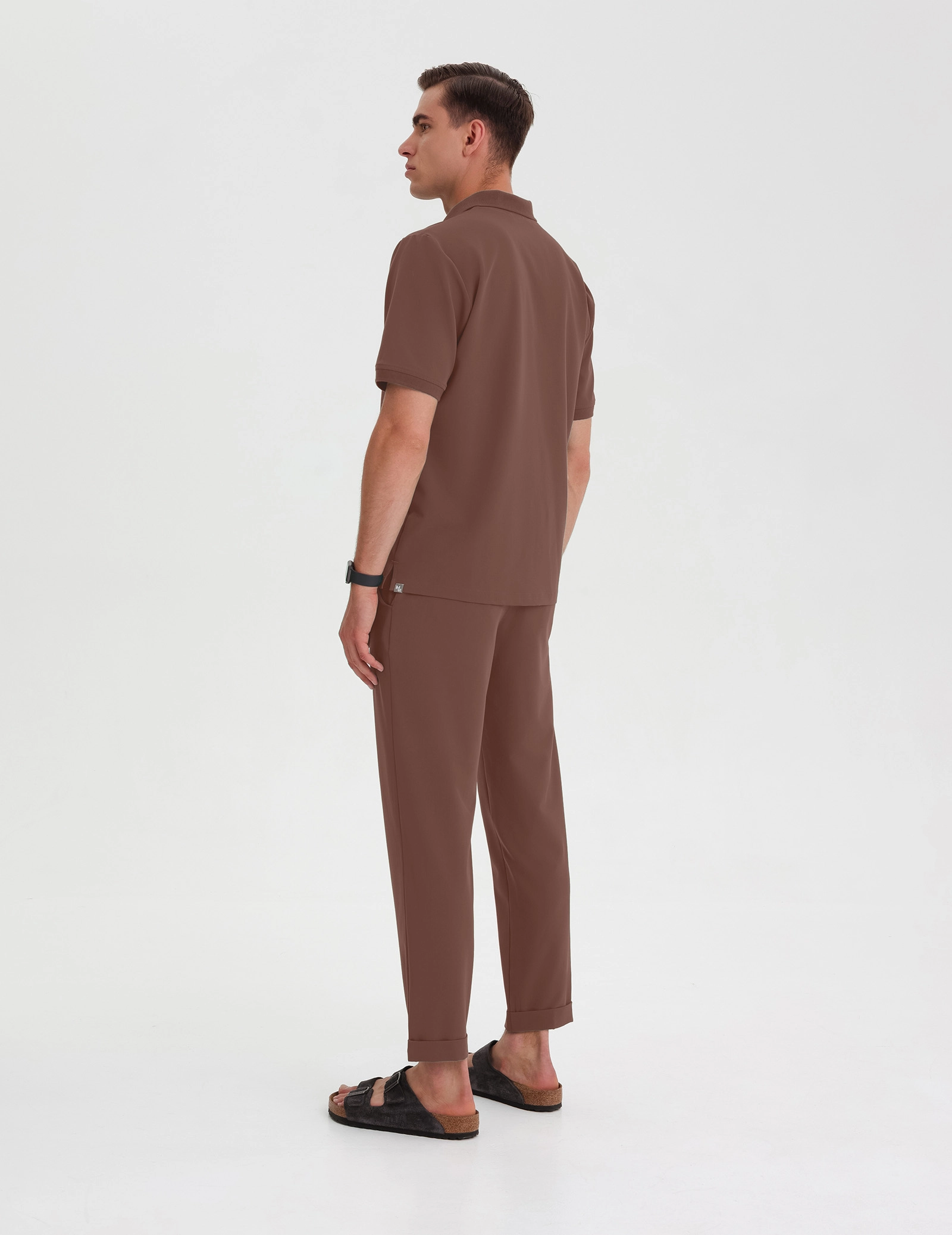 Bluza Medyczna Polo Męska - MILKY BROWN Bluza Medyczna Polo Męska - MILKY BROWN