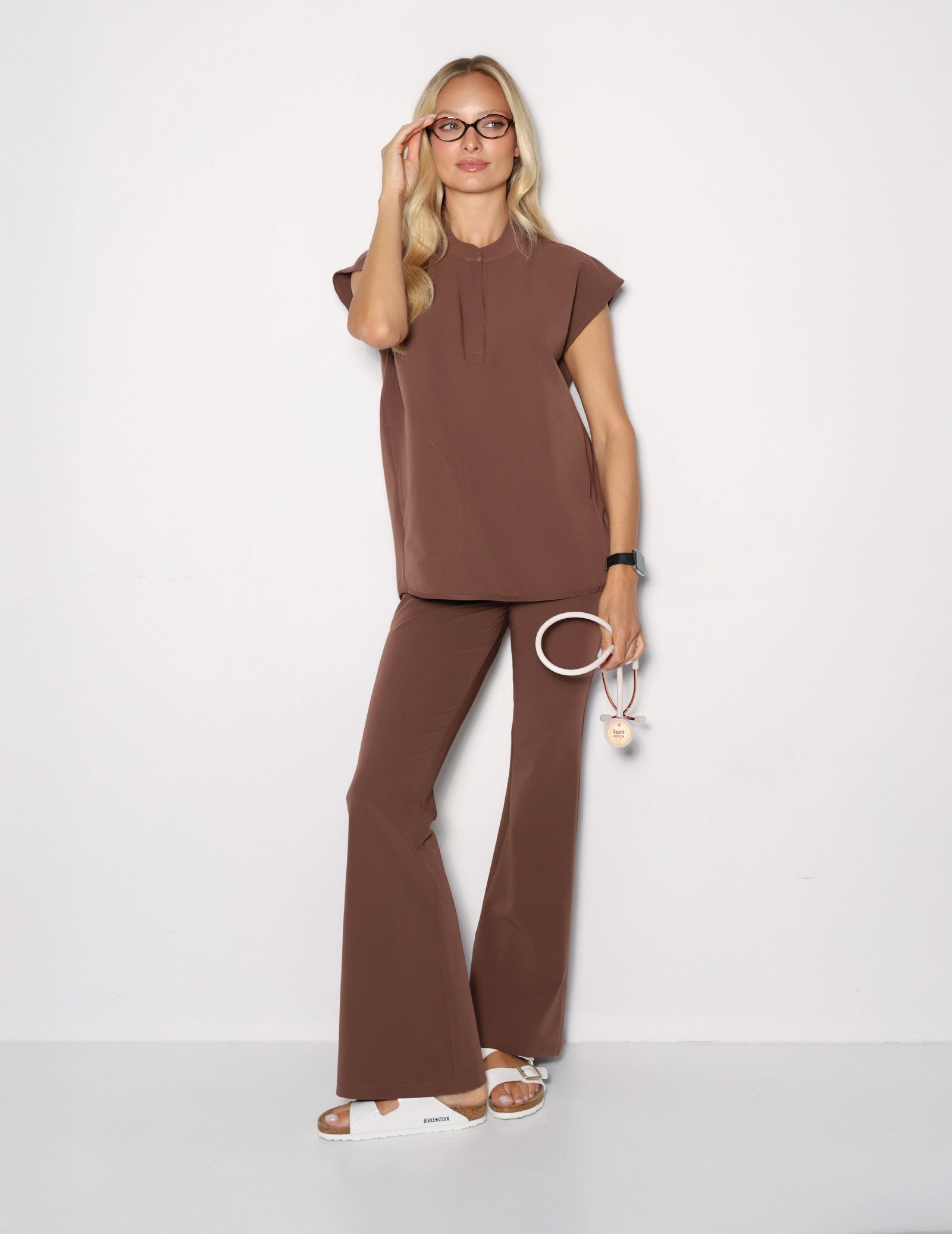 Bluza Medyczna Khloe - MILKY BROWN