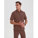 Bluza Medyczna Polo Męska - MILKY BROWN