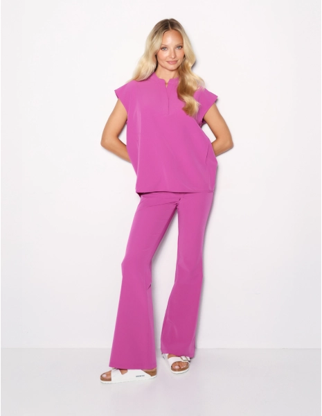 Spodnie Damskie Flare - ELECTRIC PINK