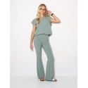Spodnie Damskie Flare - DUSTY GREEN