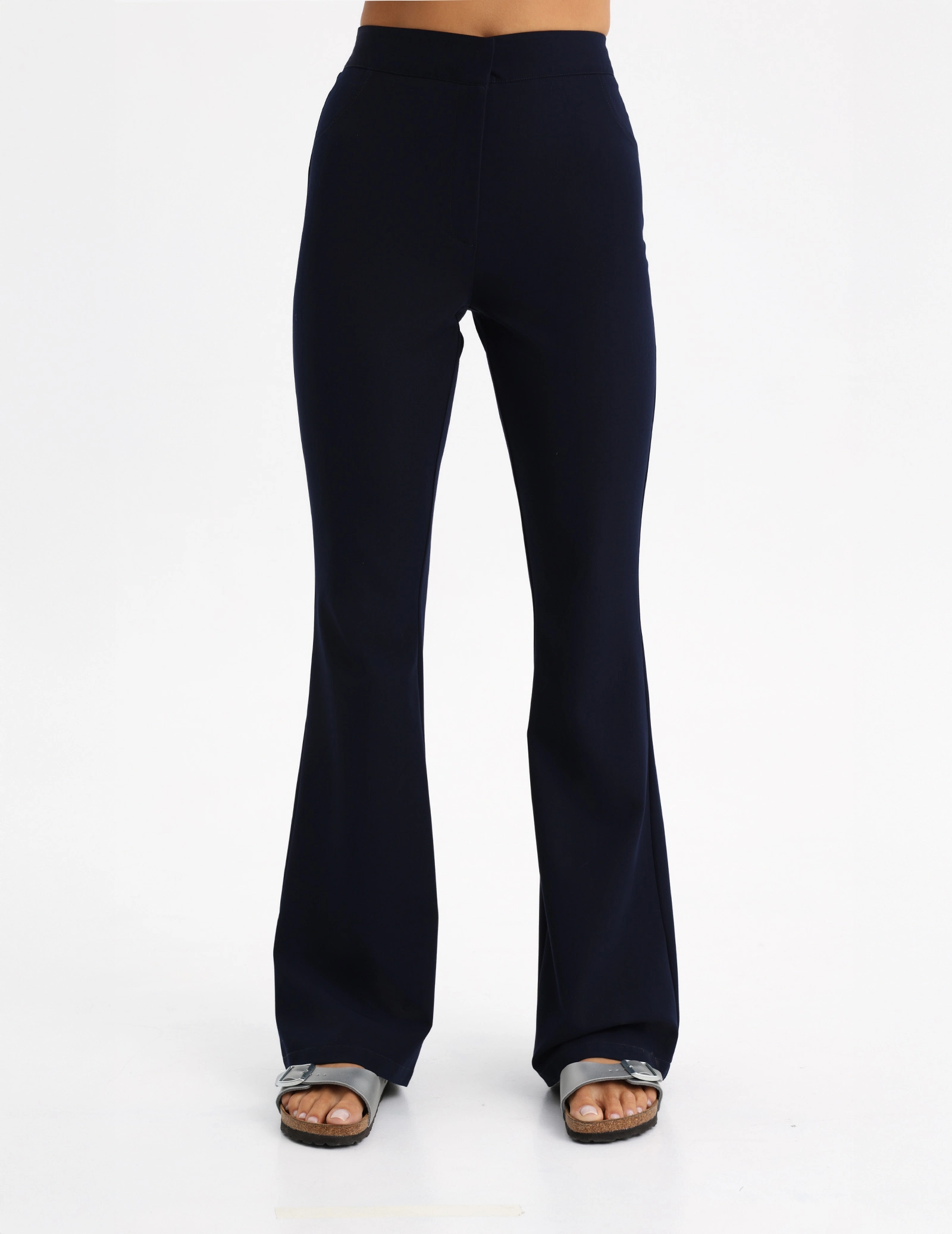 Spodnie Damskie Flare - DARK NAVY