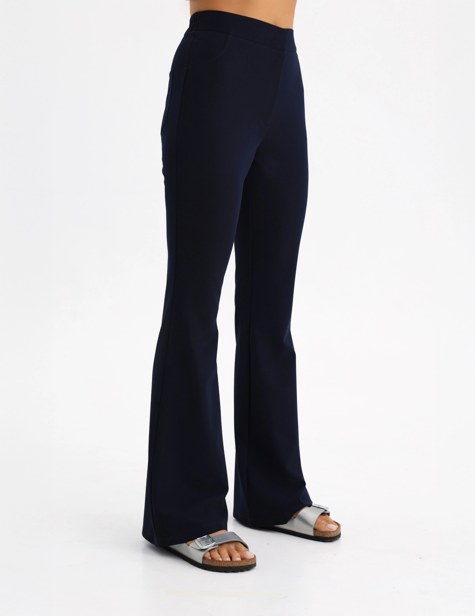 Spodnie Damskie Flare - DARK NAVY