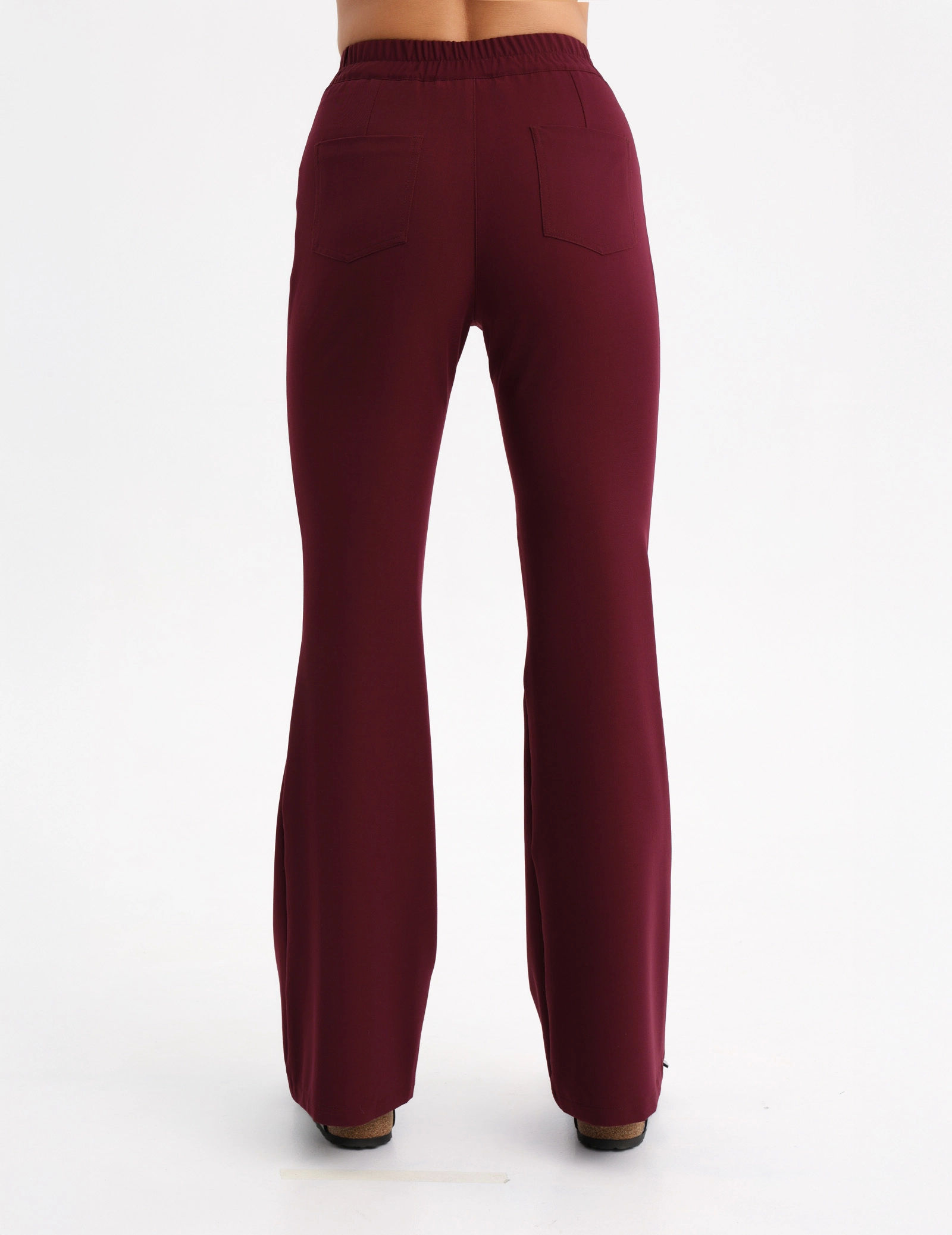 Spodnie Damskie Flare - BURGUNDY