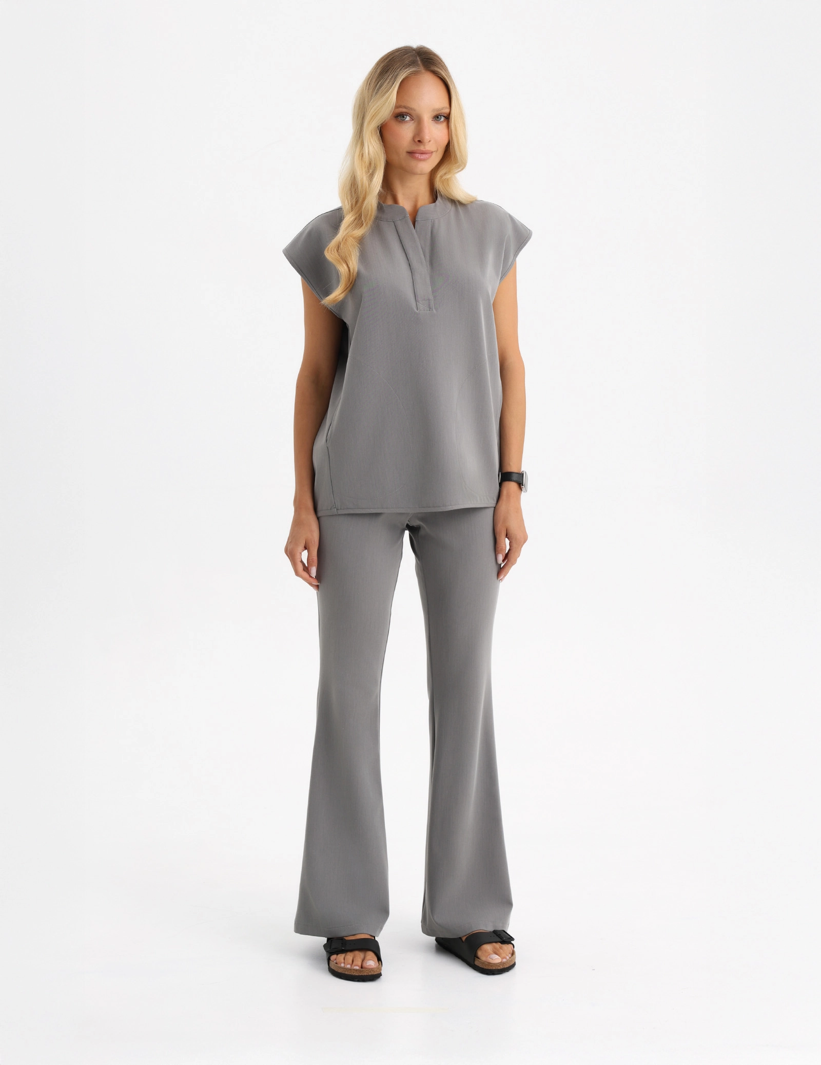 Spodnie Damskie Flare - SHARK GRAY