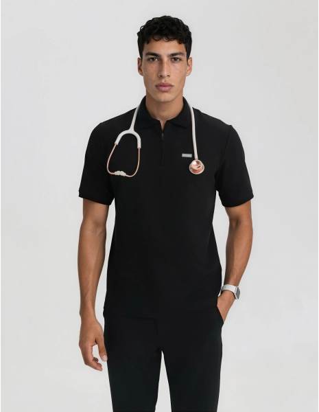 Bluza Medyczna Polo Męska - BLACK