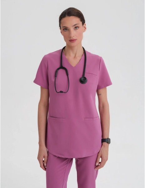 Bluza Medyczna Grace - BURGUNDY