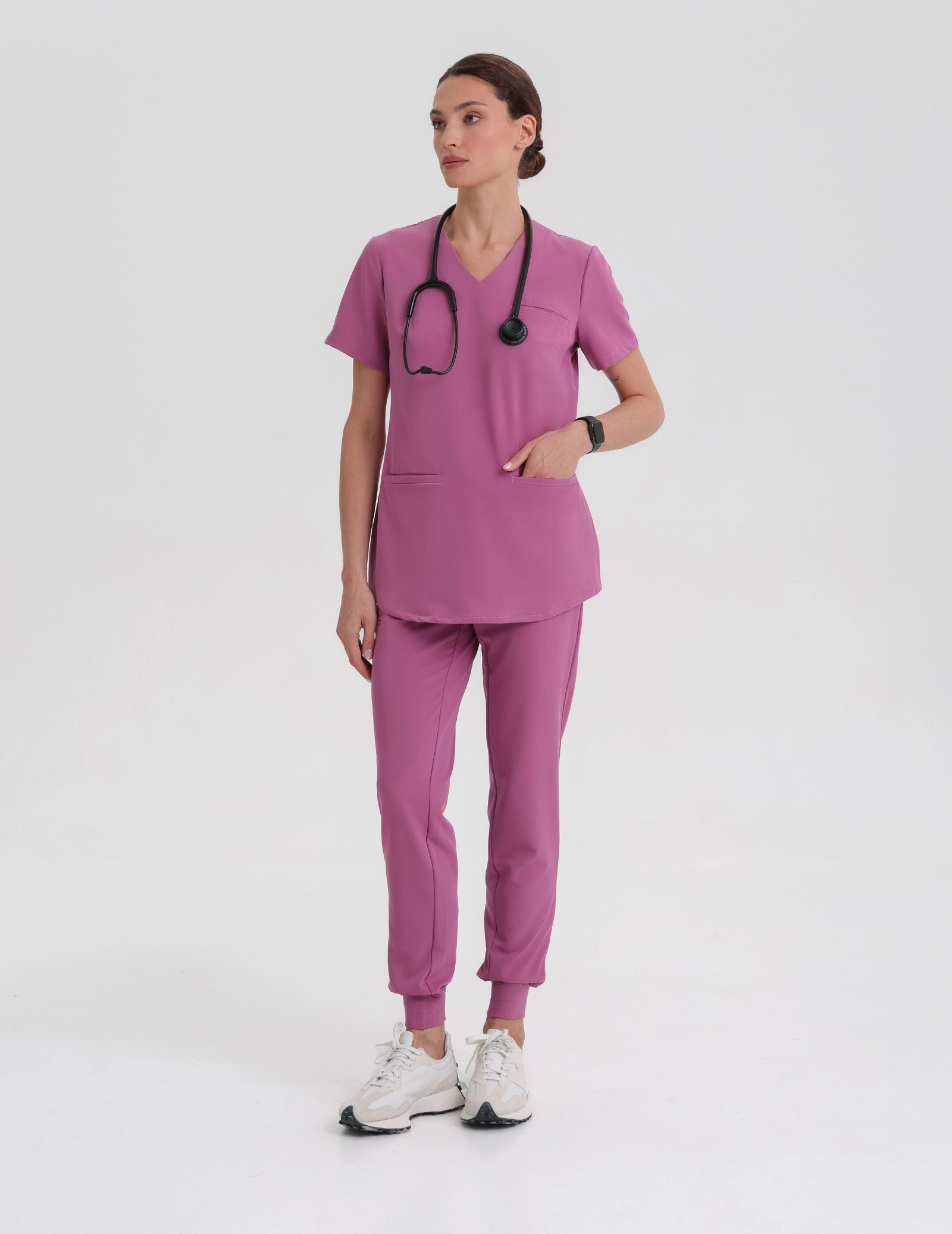Bluza Medyczna Grace - BURGUNDY