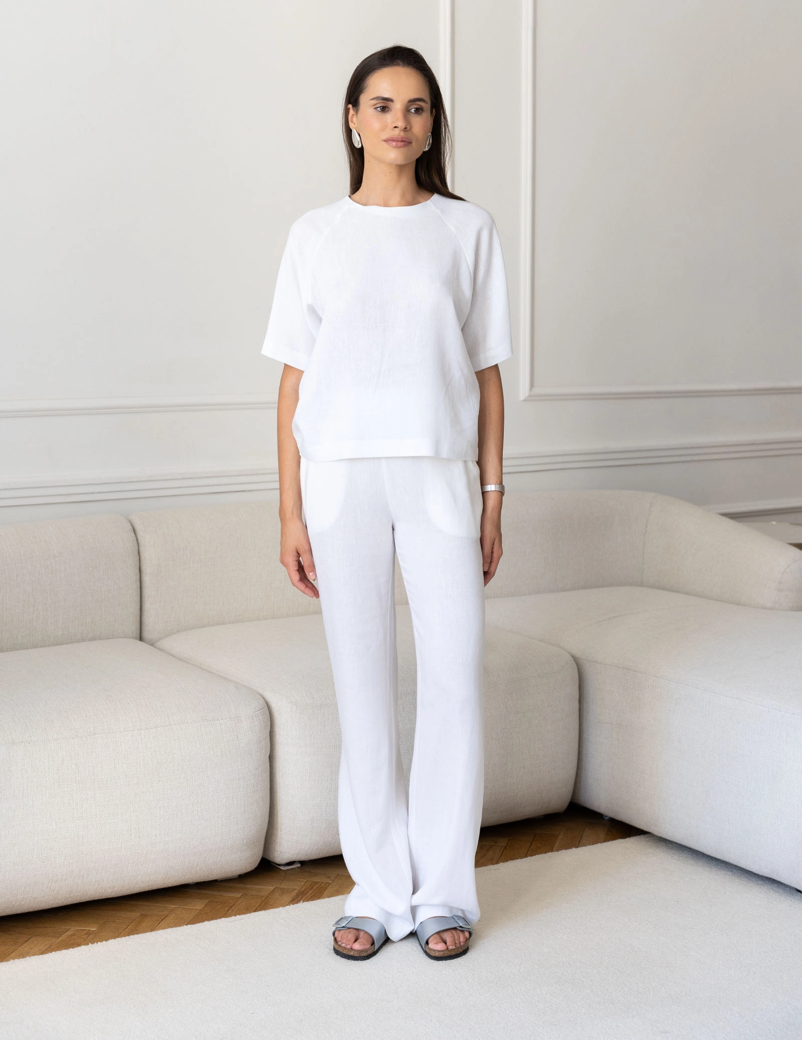 Spodnie Damskie Nore - SOFT WHITE Spodnie Damskie Nore - SOFT WHITE