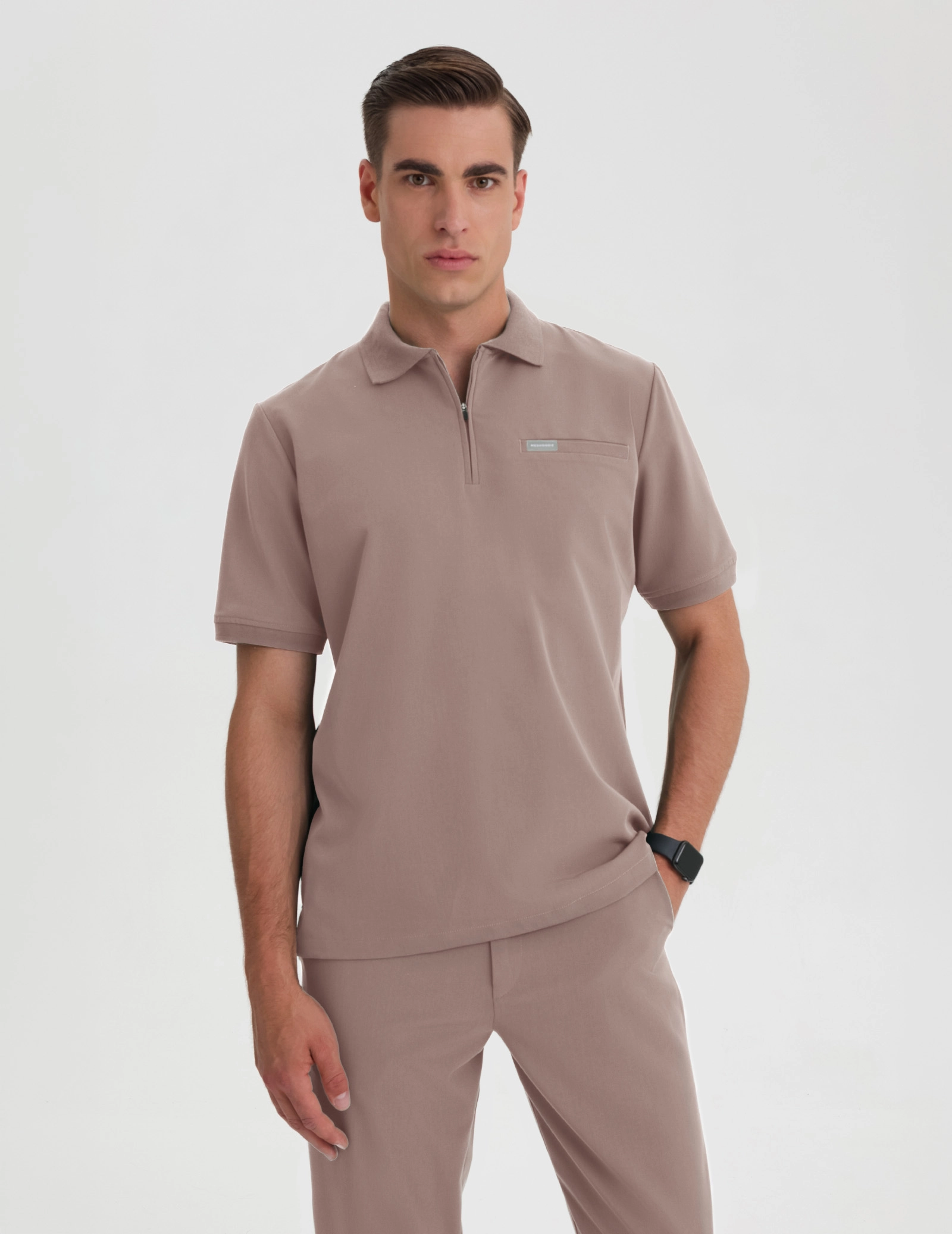 Bluza Medyczna Polo Męska - BEIGE Bluza Medyczna Polo Męska - BEIGE