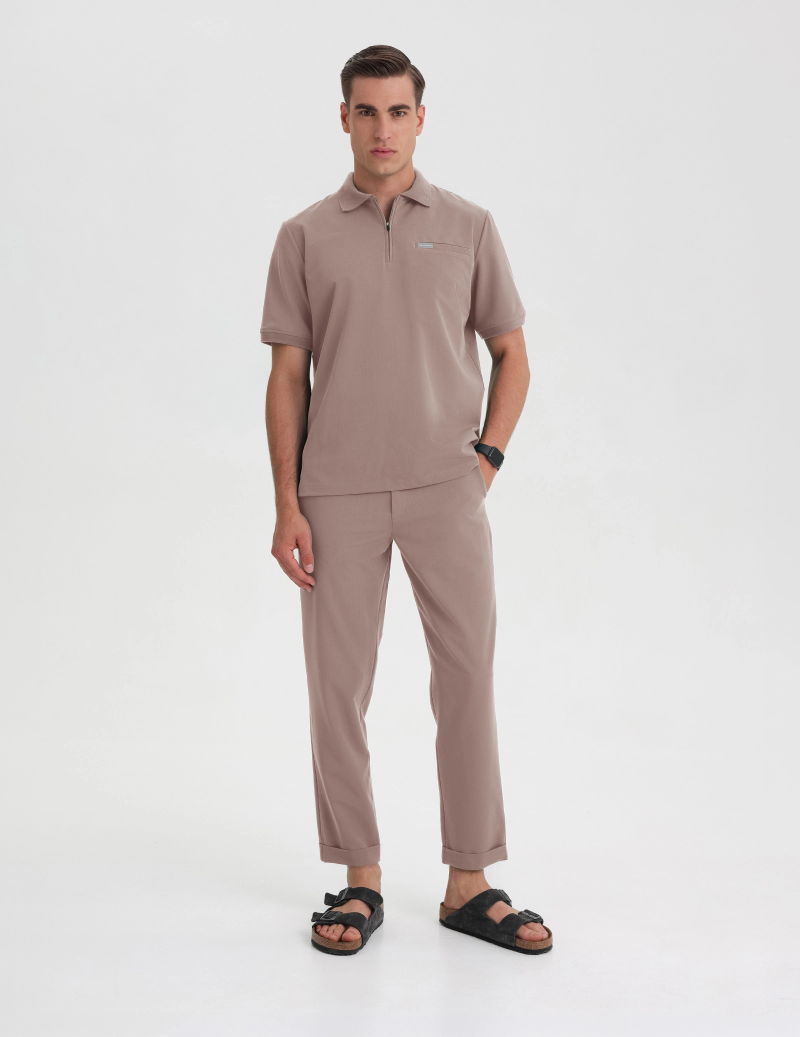 Bluza Medyczna Polo Męska - BEIGE Bluza Medyczna Polo Męska - BEIGE