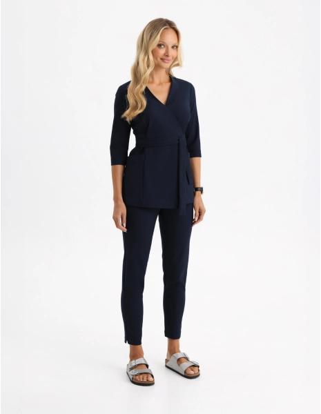 Spodnie Damskie Slim Fit - NAVY