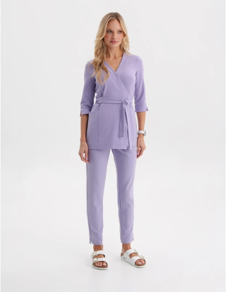 Spodnie damskie Basic - PURPLE HEATHER