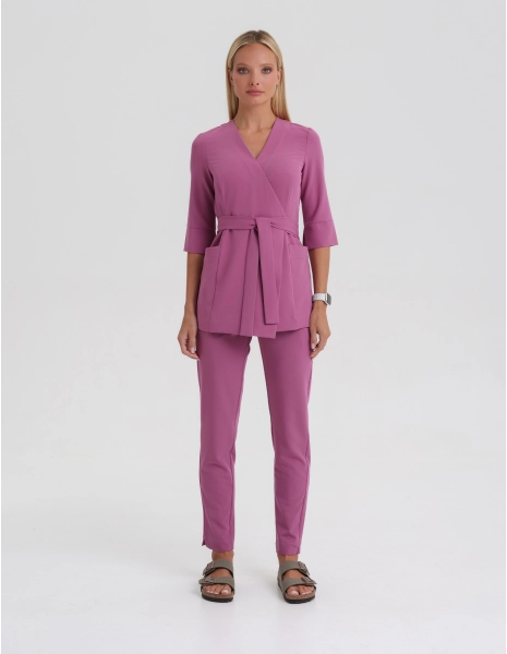 Spodnie damskie Basic - BURGUNDY
