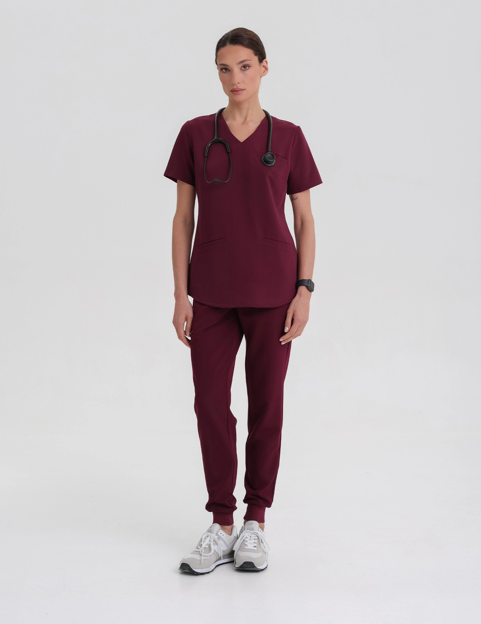Bluza Medyczna Grace - BURGUNDY Bluza Medyczna Grace - BURGUNDY