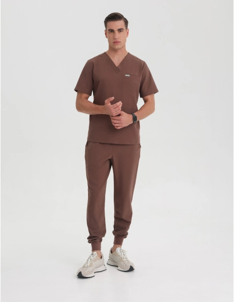 Spodnie Joggery Męskie - MILKY BROWN