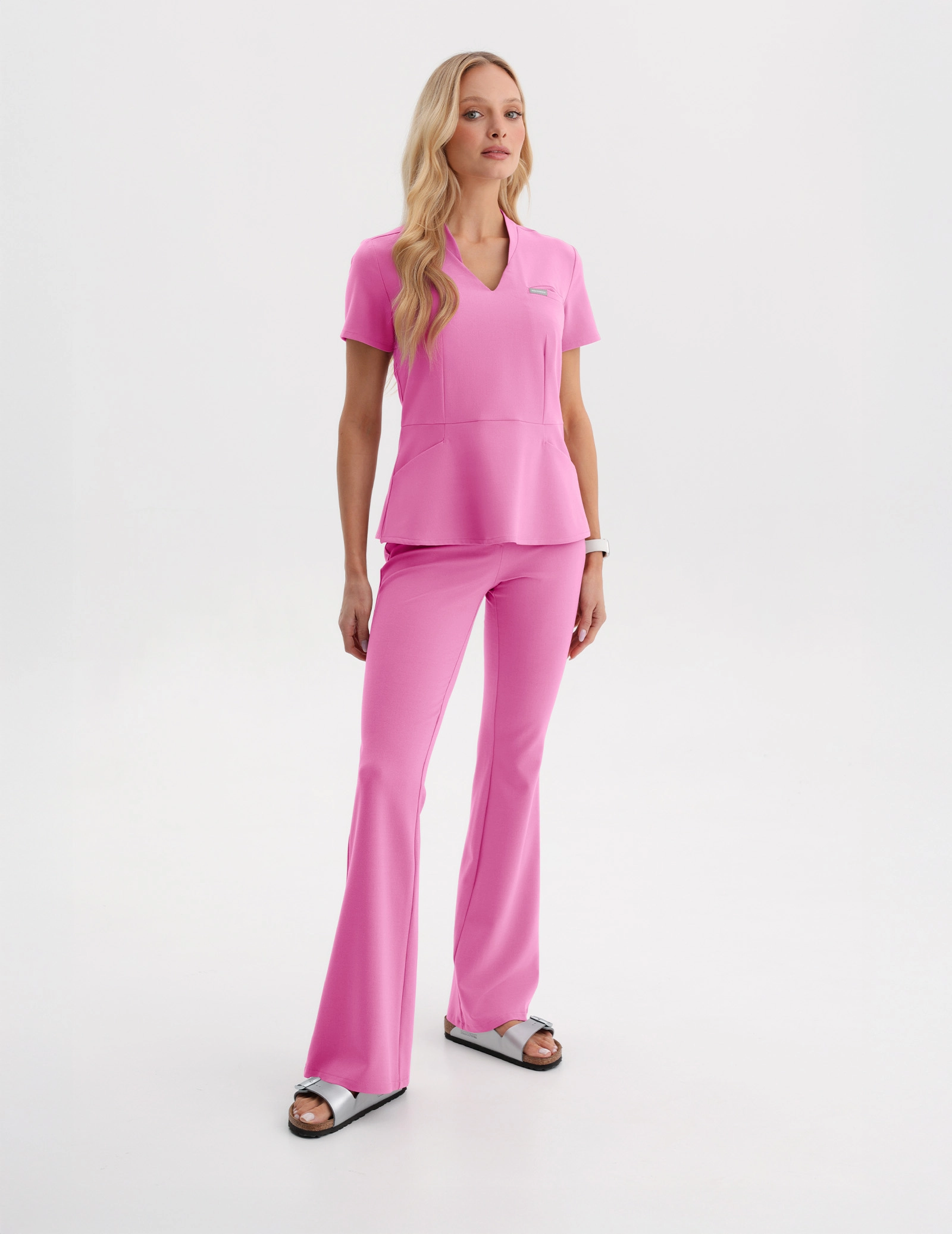 Bluza Medyczna Kori - HOT PINK
