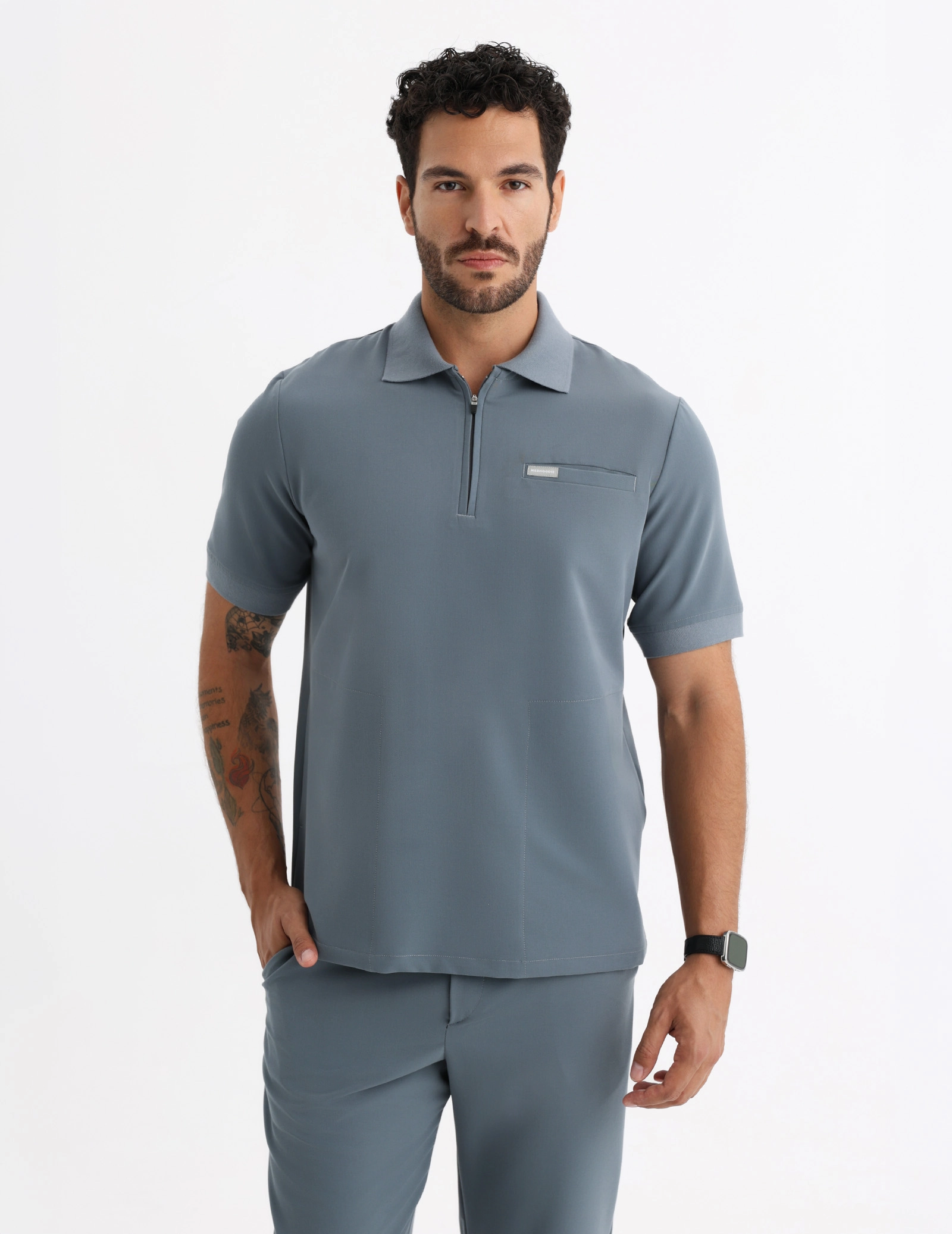 Bluza Medyczna Polo Męska - STORMY Bluza Medyczna Polo Męska - STORMY