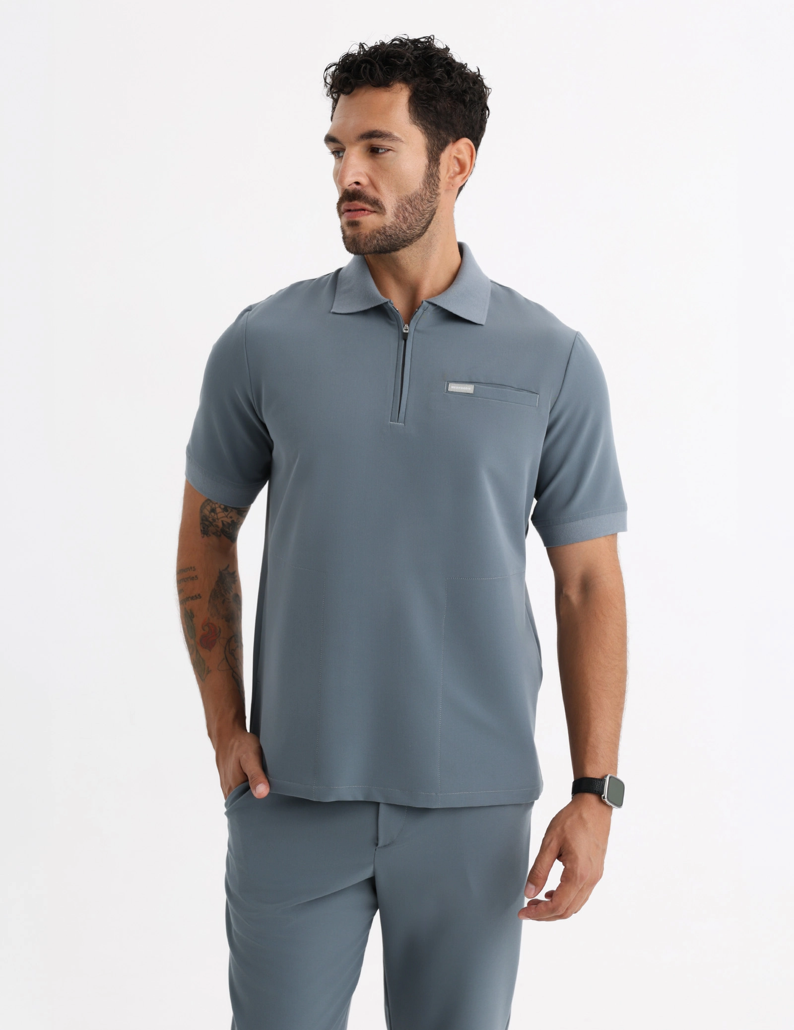 Bluza Medyczna Polo Męska - STORMY Bluza Medyczna Polo Męska - STORMY