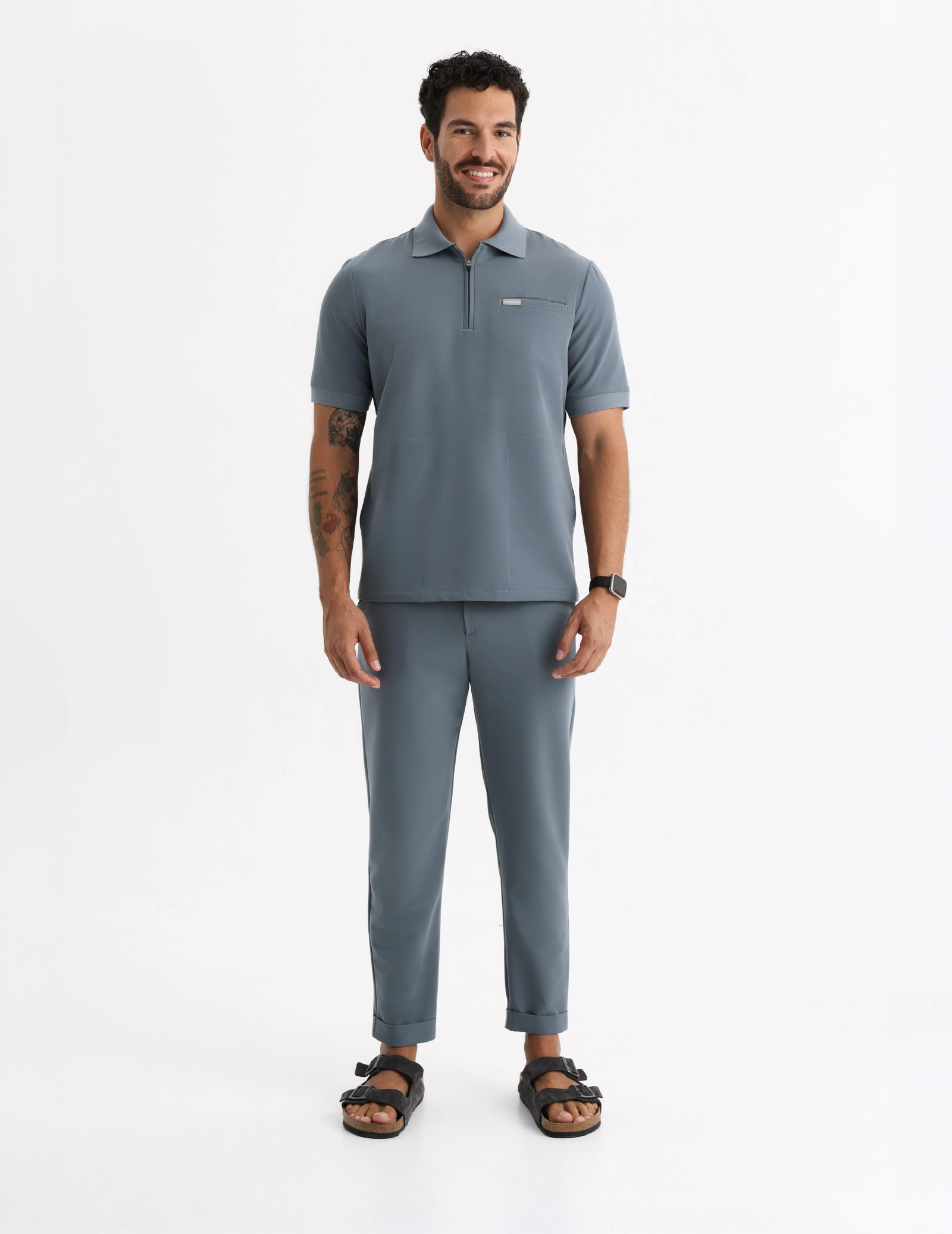 Bluza Medyczna Polo Męska - STORMY Bluza Medyczna Polo Męska - STORMY