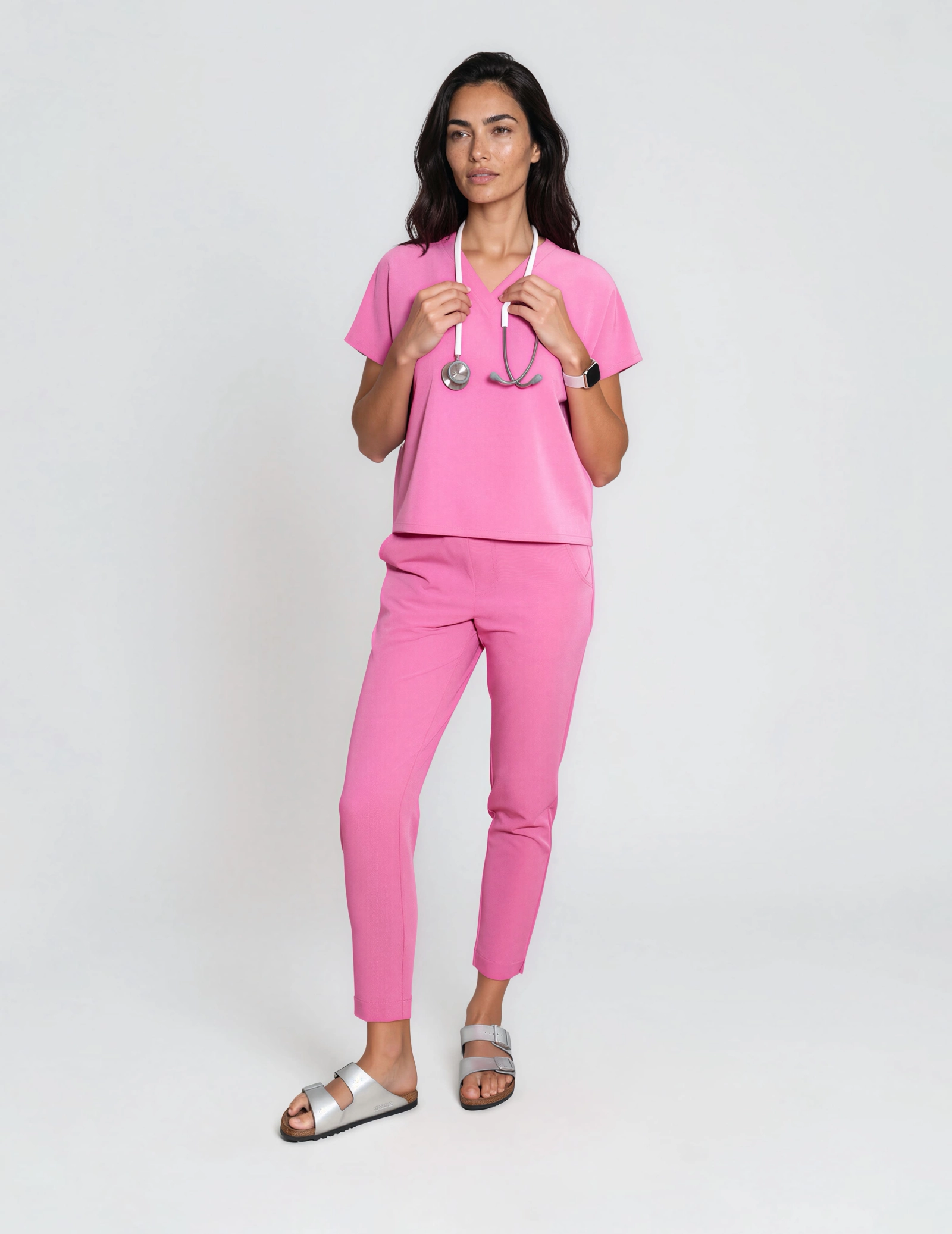 Bluza Medyczna Vessa - HOT PINK