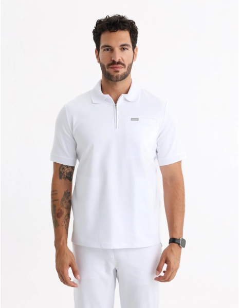 Bluza Medyczna Polo Męska - WHITE