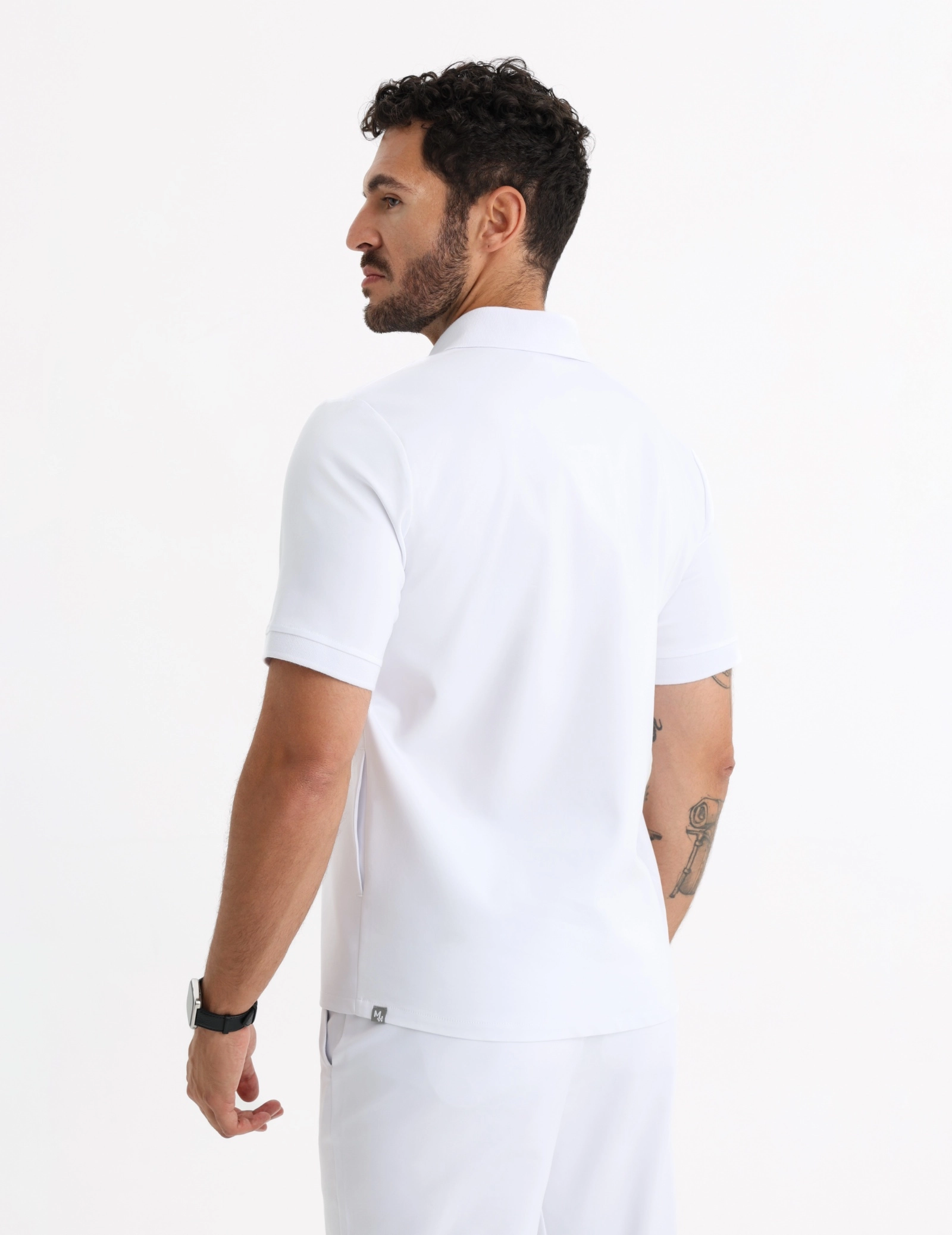 Bluza Medyczna Polo Męska - WHITE Bluza Medyczna Polo Męska - WHITE