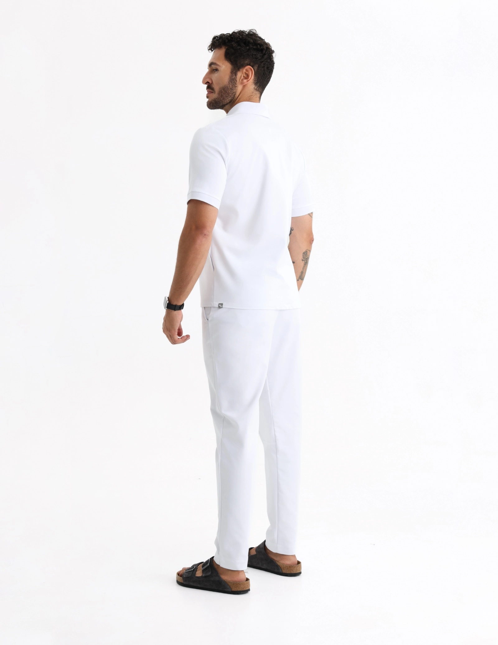 Bluza Medyczna Polo Męska - WHITE Bluza Medyczna Polo Męska - WHITE