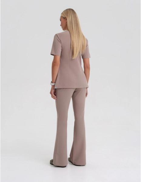 Spodnie Damskie Flare - BEIGE