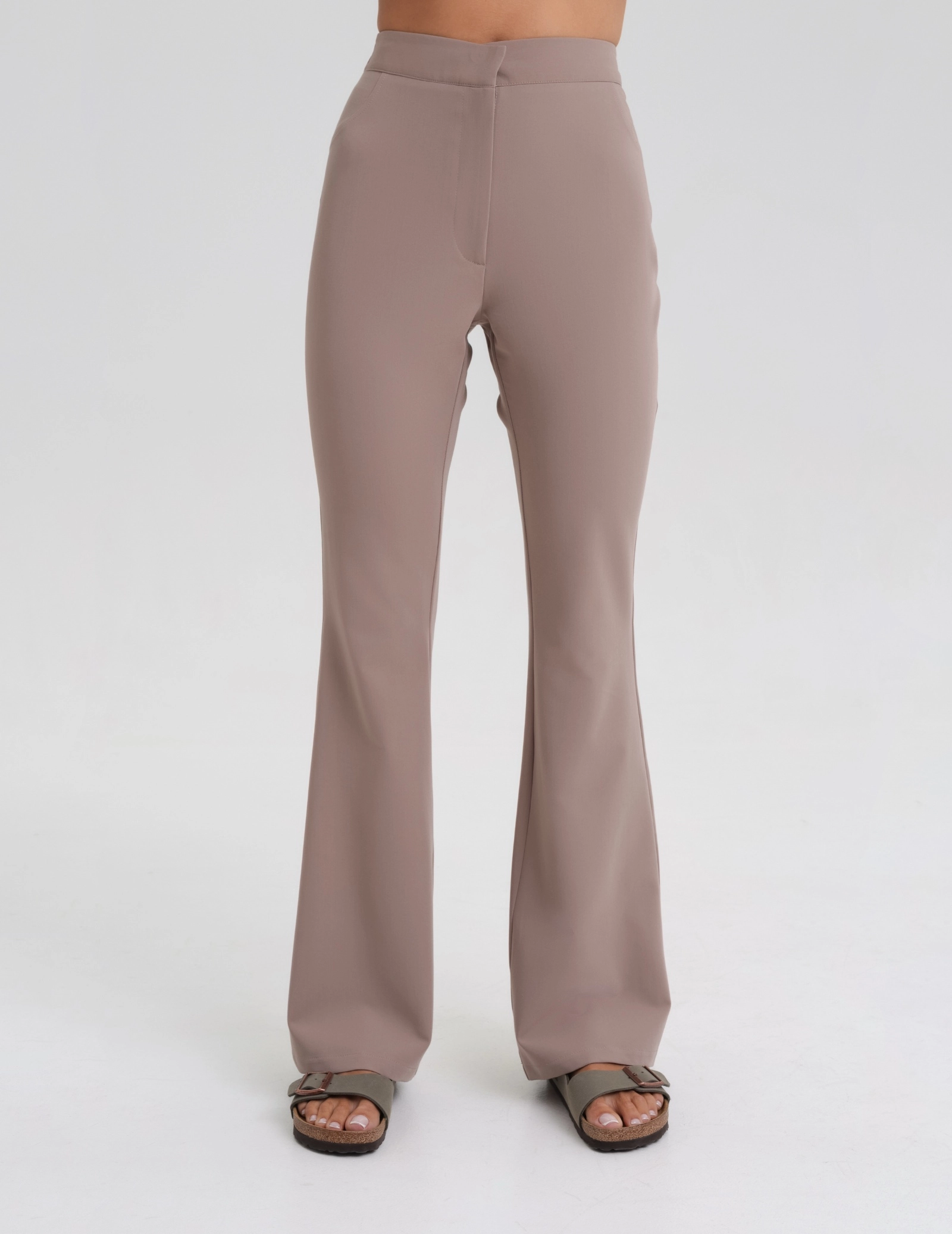 Spodnie Damskie Flare - BEIGE