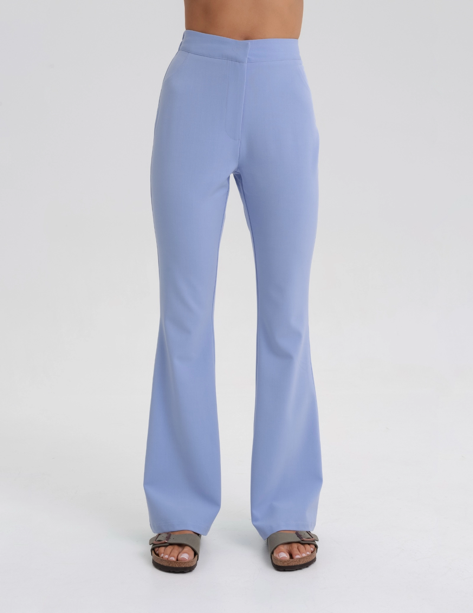 Spodnie Damskie Flare - CEIL BLUE