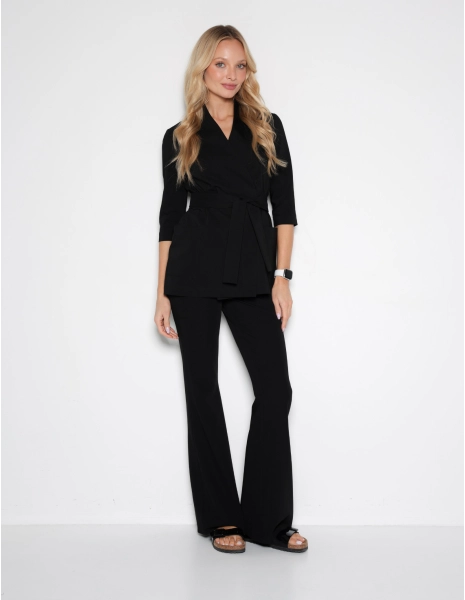 Spodnie Damskie Flare - BLACK